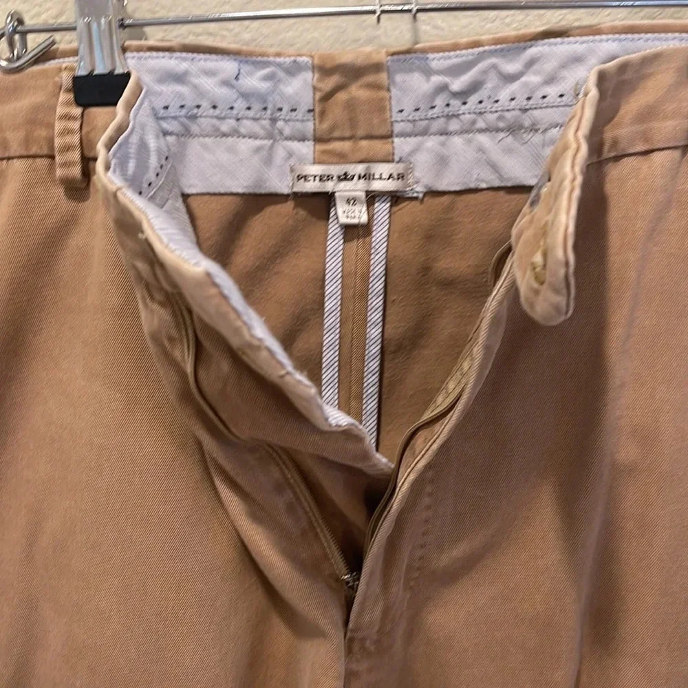 Peter Millar khaki flat front pants size 42 style MC00B84